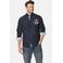 Babista regular fit overhemd Plus Size met print - donkerblauw