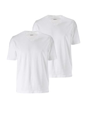 regular fit T-shirt Plus Size - wit (set van 2)