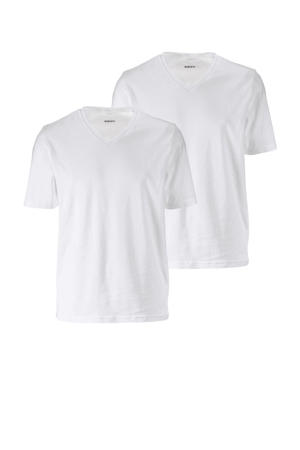 regular fit T-shirt Plus Size - wit (set van 2)