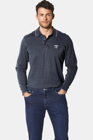 MILANVETZO regular fit polo Plus Size - donkerblauw