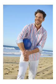 thumbnail: Babista regular fit gestreept overhemd Plus Size - rood