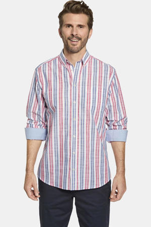 regular fit gestreept overhemd Plus Size - rood