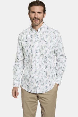 MARINORO regular fit overhemd Plus Size met print - wit