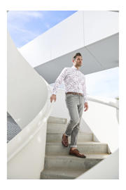 thumbnail: Babista regular fit overhemd Plus Size met print - wit