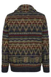 thumbnail: Babista vest Plus Size met print en wol - donkerblauw