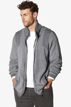 katoenen gebreid vest Plus Size +FIT Collectie - grijs