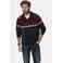 Babista trui met ingebreid patroon donkerblauw
