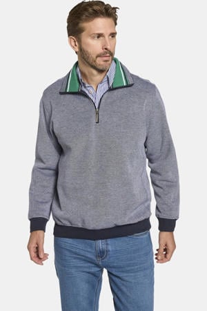 regular fit gemêleerde trui Plus Size - donkerblauw
