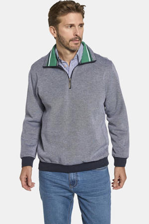 regular fit gemêleerde trui Plus Size - donkerblauw