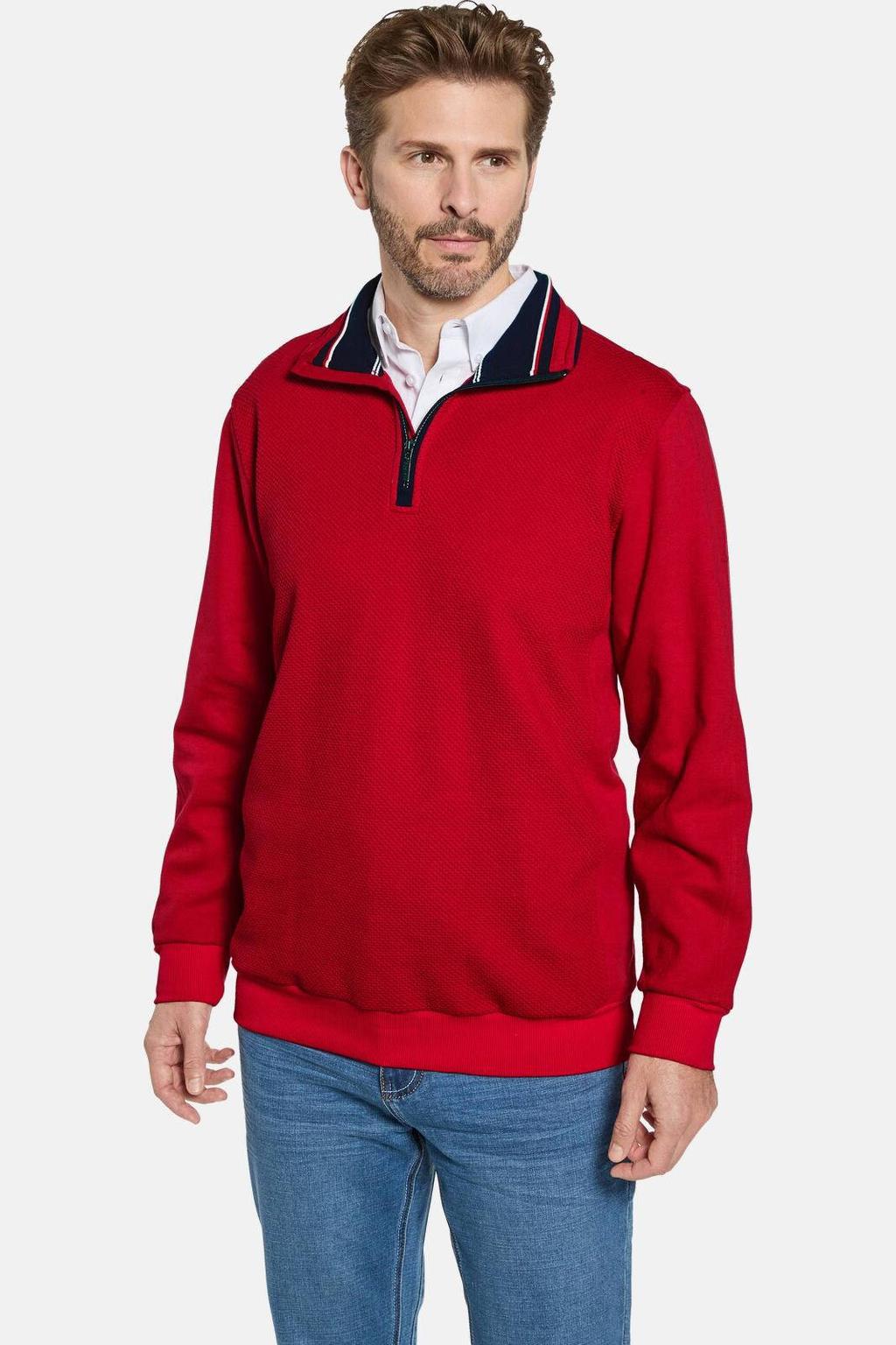 Babista regular fit trui met textuur Plus Size - rood