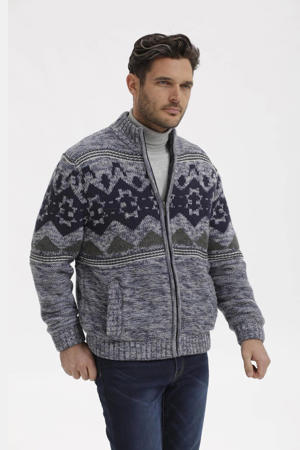 gemêleerd vest Plus Size met wol - grijs