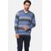 Babista regular fit gestreepte trui Plus Size met wol - blauw