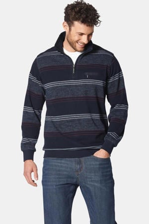 katoenen regular fit gestreepte trui Plus Size - blauw