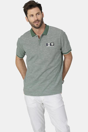 regular fit gemêleerde polo Plus Size - groen