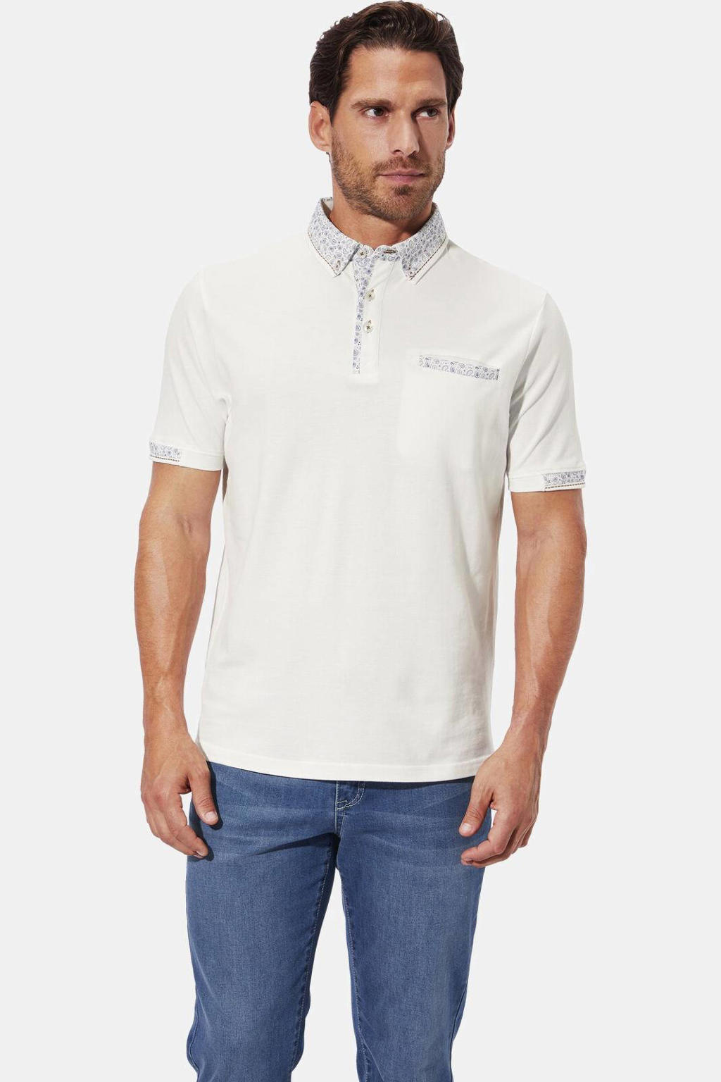 Babista regular fit polo Plus Size +FIT Collectie - wit
