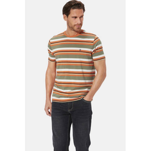 Babista gestreept t-shirt KALVINO olijfgroen afbeelding
