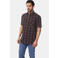 Babista regular fit geruit seersucker overhemd Plus Size - donkerblauw
