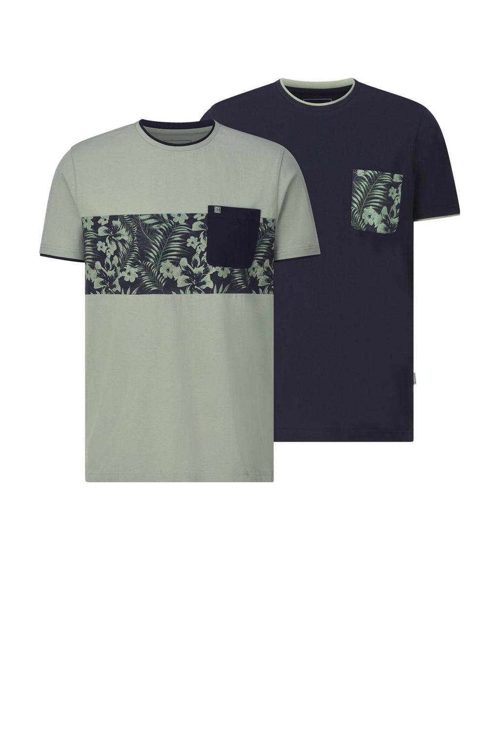 Babista regular fit gebloemd T-shirt Plus Size +FIT Collectie (set van 2)