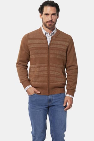 gebreid vest CALEN bruin
