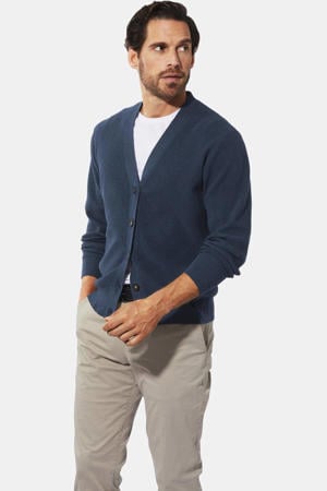 katoenen gebreid vest Plus Size - blauw
