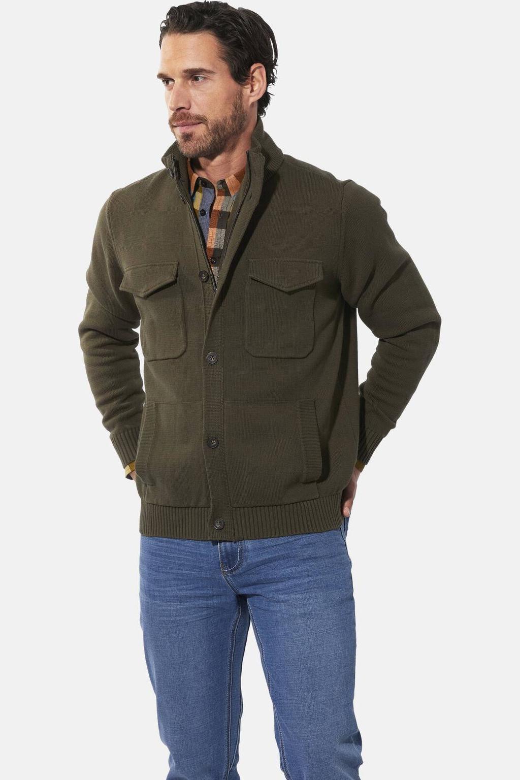 Babista cardigan gebreid HALOR olijfgroen