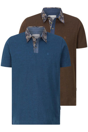 regular fit polo Plus Size - donkerblauw (set van 2)