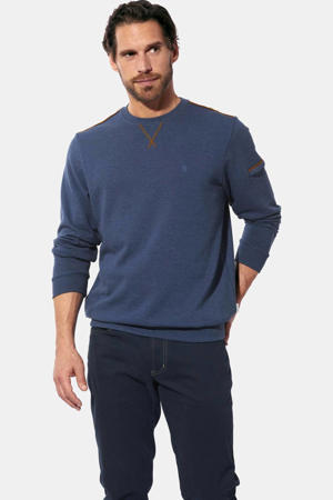 sweat regular fit gemêleerde trui Plus Size - blauw