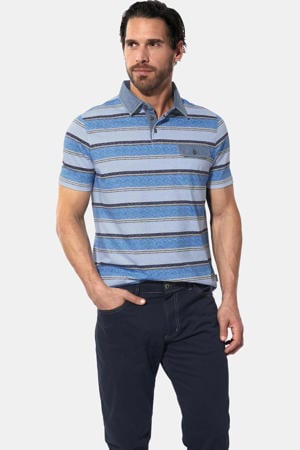 regular fit gestreepte polo Plus Size - lichtblauw