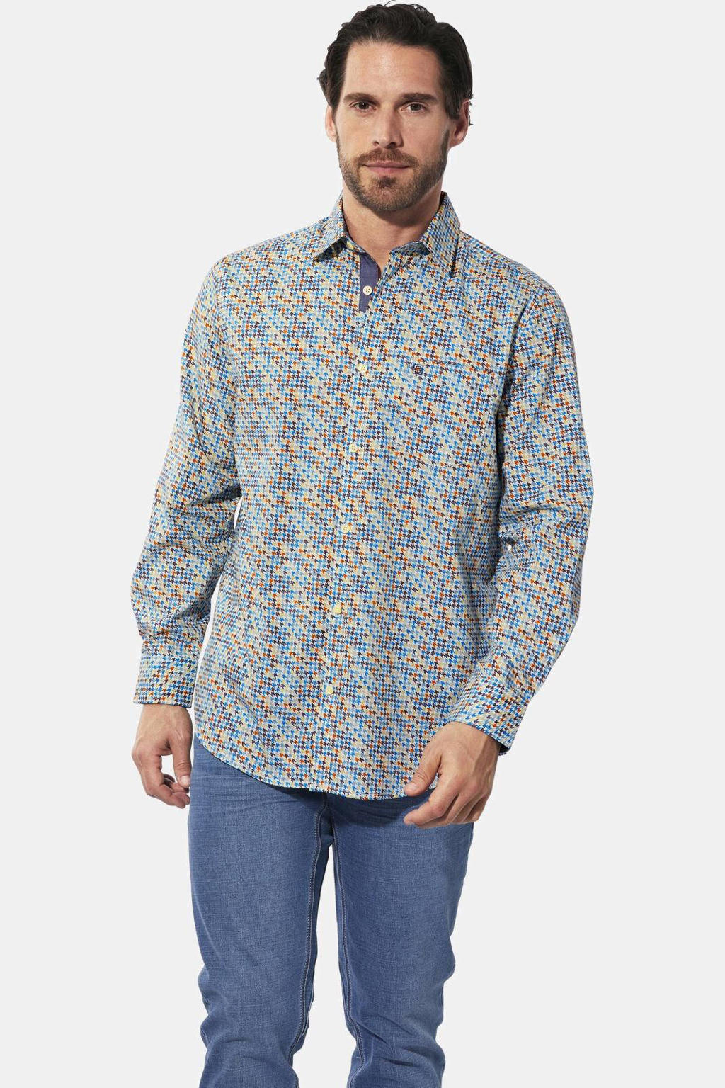 Babista regular fit overhemd Plus Size met print - lichtblauw