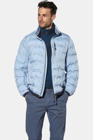CELESTIO gewatteerde winterjas Plus Size - lichtblauw