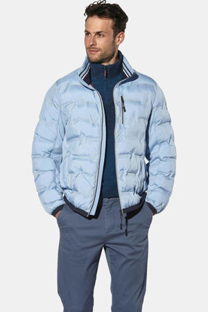 CELESTIO gewatteerde winterjas Plus Size - lichtblauw