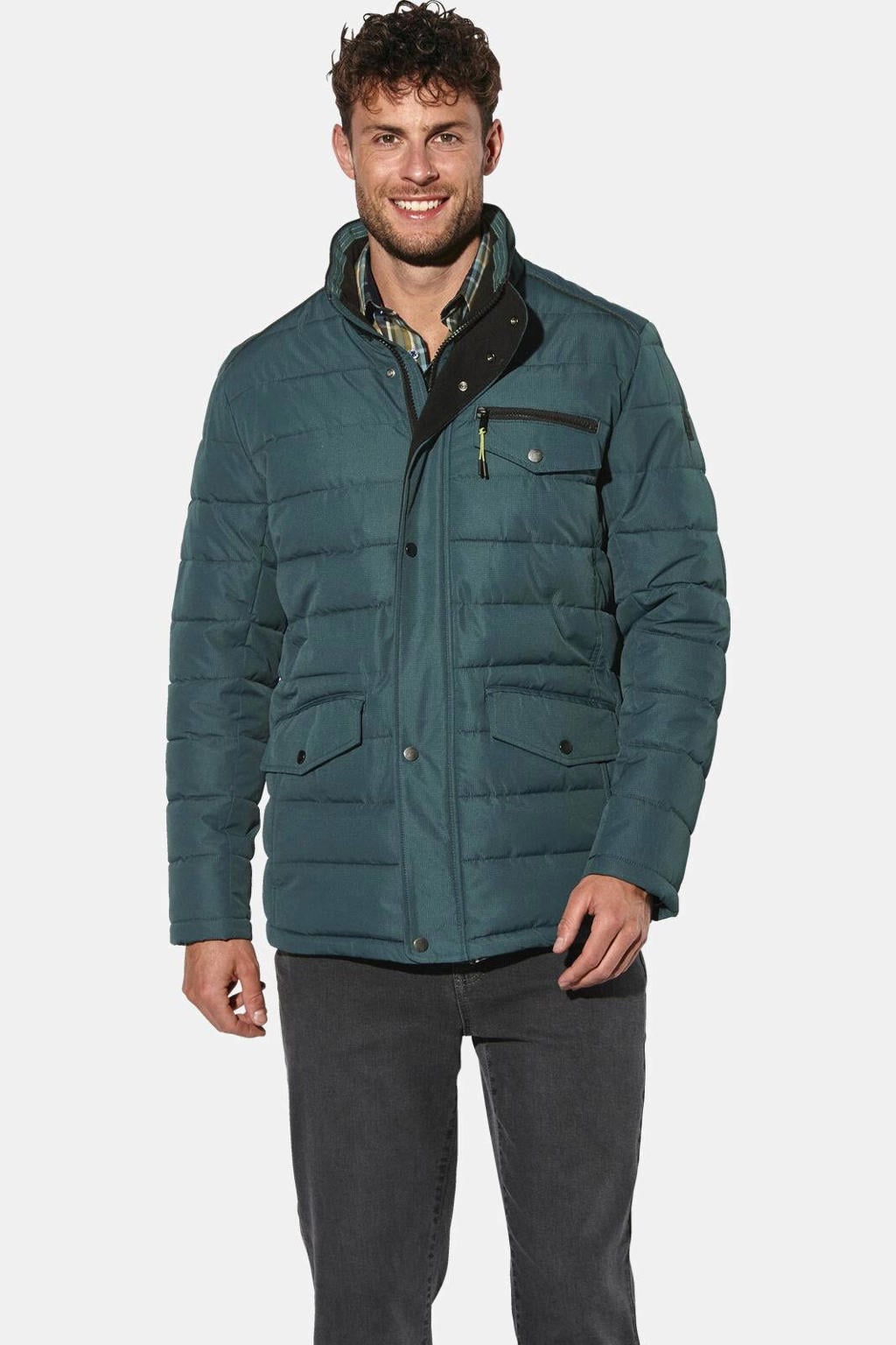 Babista gewatteerde winterjas Plus Size - petrol