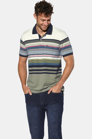 regular fit gestreepte polo Plus Size - meerkleurig