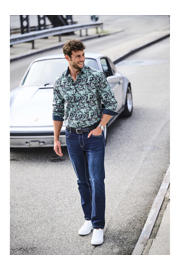 thumbnail: Babista regular fit overhemd Plus Size met print - donkerblauw