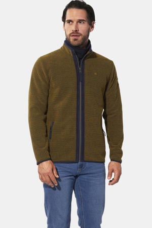sweatvest met textuur KENDOR cognac