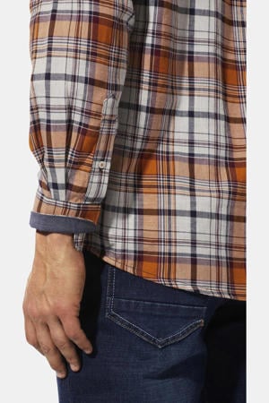 regular fit geruite overhemd Plus Size - oranje