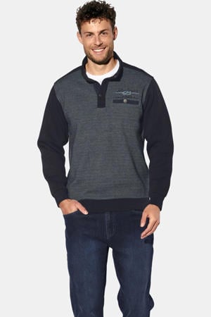 WELARO sweater +FIT Collectie Plus Size - donkerblauw
