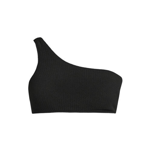 Seafolly voorgevormde one shoulder bikinitop zwart afbeelding