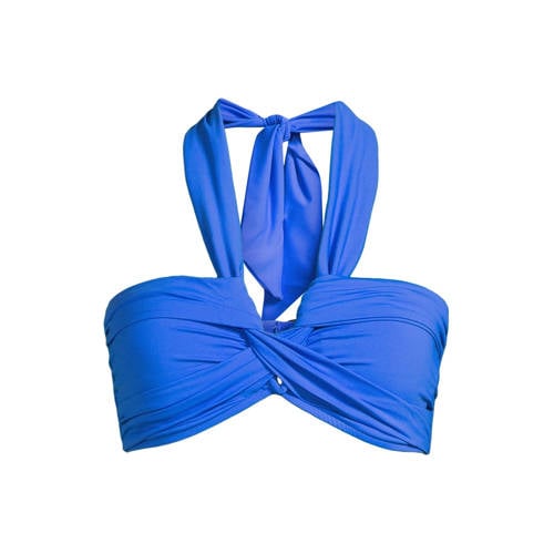 Seafolly Collective voorgevormde bandeau bikinitop blauw afbeelding