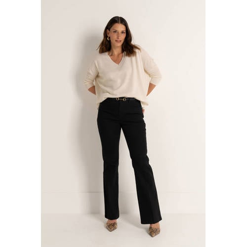 CLAUDIA BY CLAUDIA STRÄTER high waist flared jeans black denim afbeelding