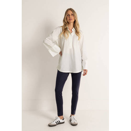 CLAUDIA BY CLAUDIA STRÄTER skinny high waist legging donkerblauw fijn gebreid afbeelding