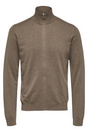 thumbnail: Selected gebreid vest bruin