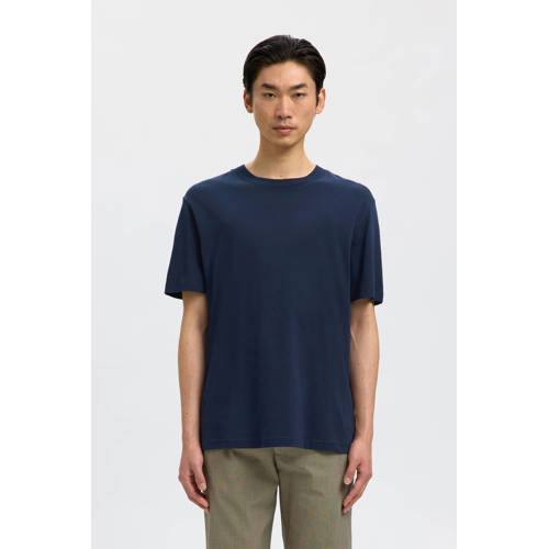 SELECTED HOMME relaxed T-shirt donkerblauw afbeelding