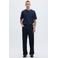 Selected regular T-shirt donkerblauw