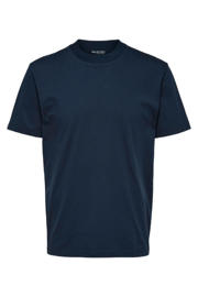 thumbnail: Selected regular T-shirt donkerblauw