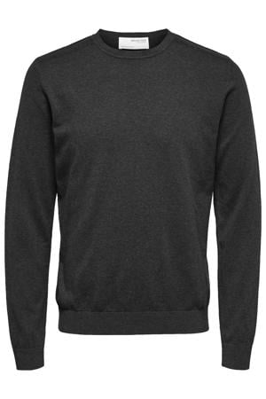 pullover fijn gebreid antraciet