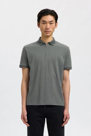 regular polo grijsgroen