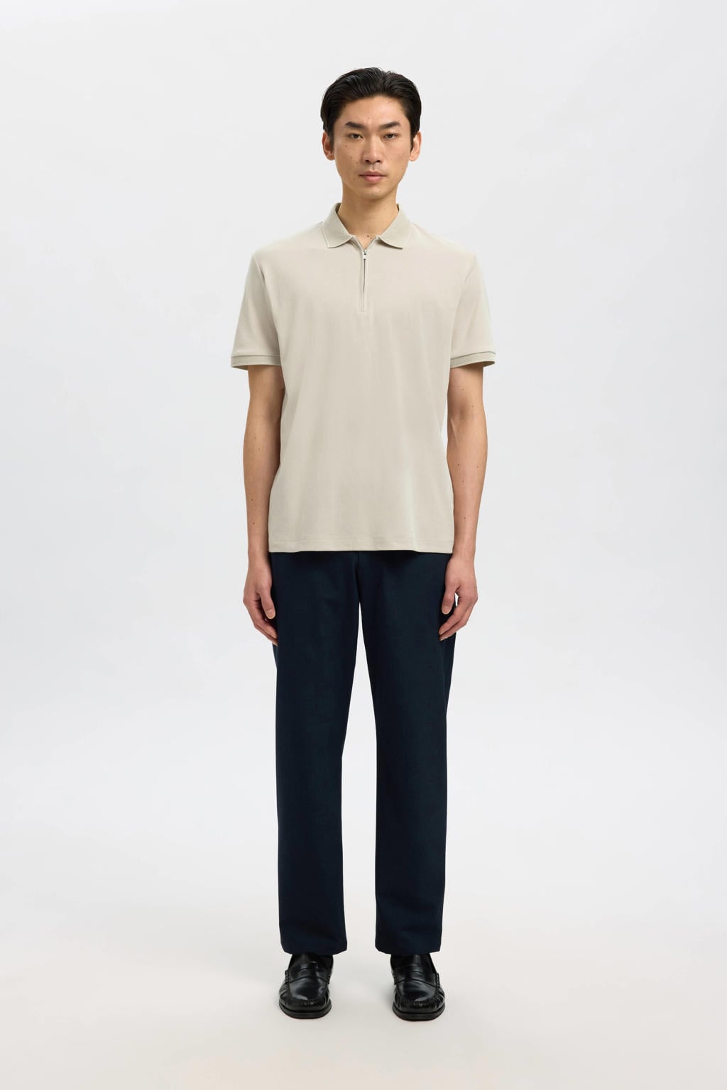 Selected regular polo beige