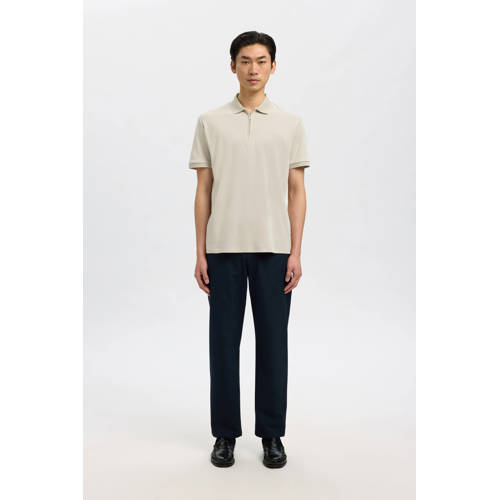 SELECTED HOMME regular polo beige afbeelding
