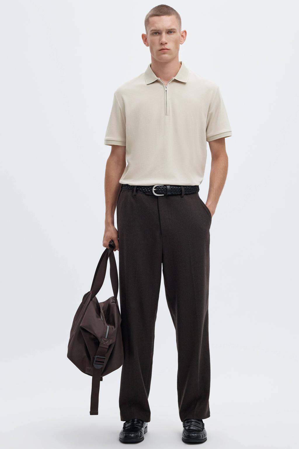 Selected regular polo beige